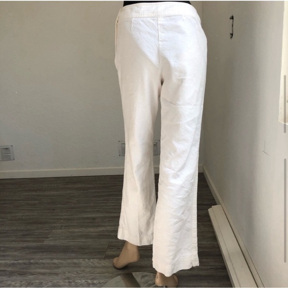 PLAZA PANT By City DKNY old white linen pants S:2 - Picture 7 of 15